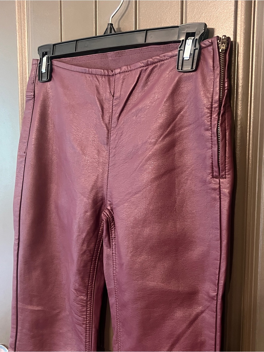 Free People Women’s Penny Pull-On Flare Pants in Plum Purple, Size 25 - Picture 3 of 6